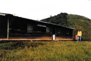 wooden hut in the Virunga Mountains