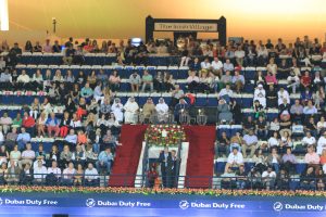 VIP section of stands at Dubai Tennis Tournament