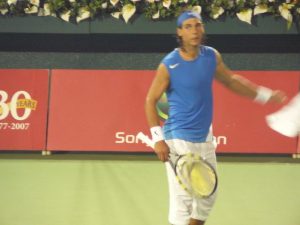 Rafael Nadal at Dubai Tennis Tournament