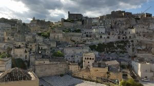 The hillside view of Matera