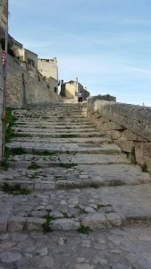 ancient staircase in Matera