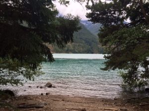 Lake Crescent in the mountains