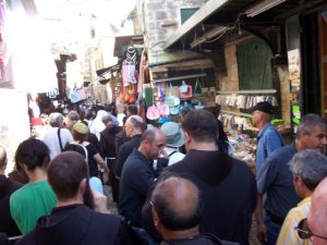 Crowds on the Via Dolorosa