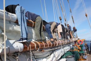folding the main sail