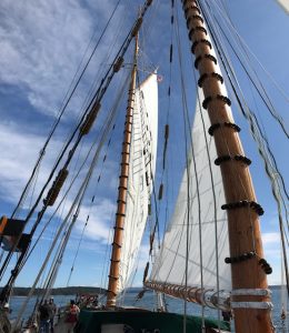 Schooner under sail