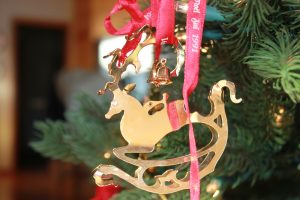 George Jensen brass Christmas reindeer