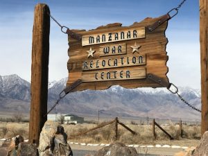 Manzanar sign: Relocation Camp