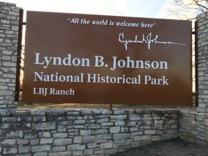 LBJ National Park sign