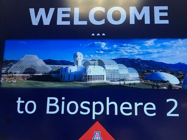 Bisophere 2 welcome sign with a map of the whole complex

