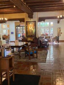 La Fonda lobby with native American Photo