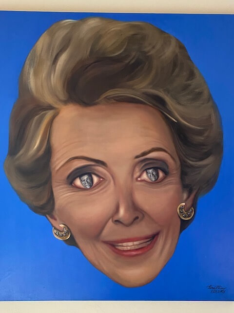 Painting of Nancy Reagan with Ronald in your eyes