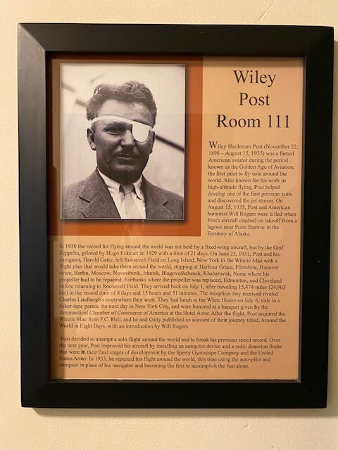 Biography of Wiley Post, who stayed in our room long ago.
